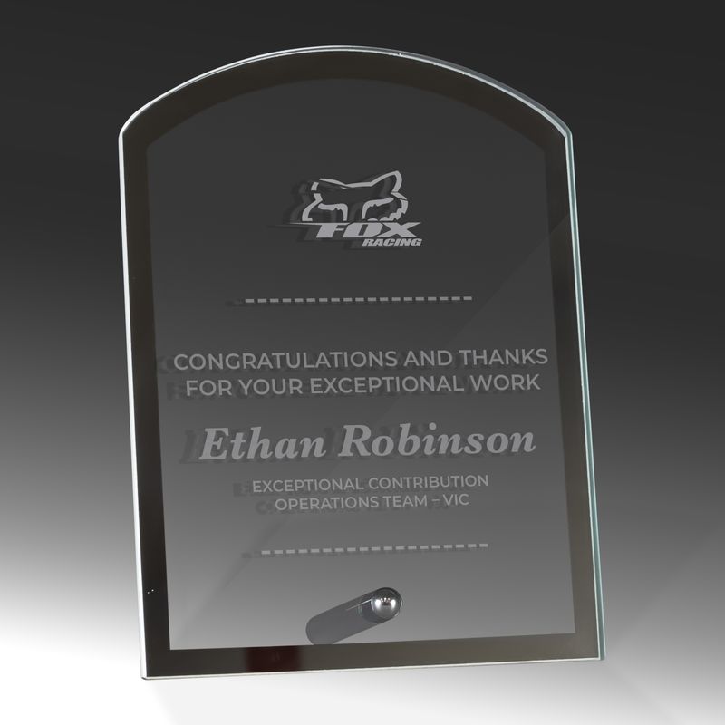 Clear Glass Arch Glass Award 185mm
