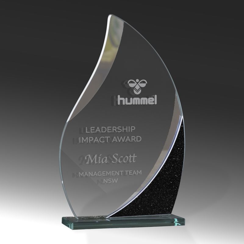 Flame Glass in G box Glass Award 165mm