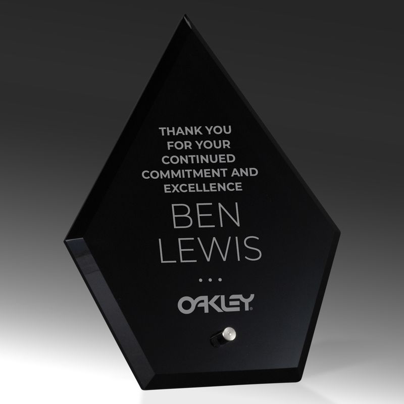 Arrowhead Black Glass Award 225mm