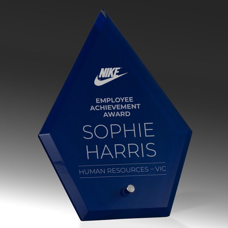 Arrowhead Blue Glass Award 225mm