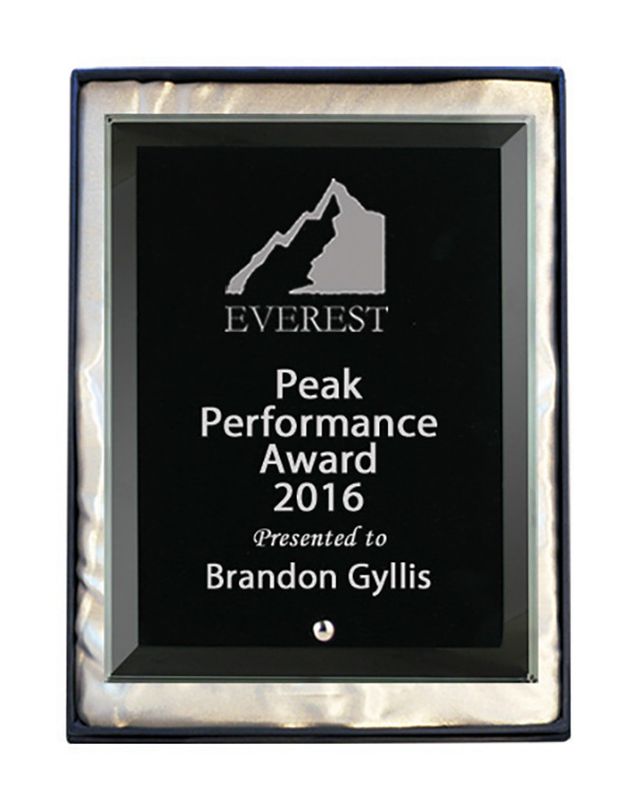 Rectangle Black Glass Award 205mm