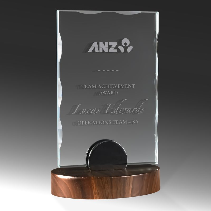 Glass Timber Base Glass Award 180mm