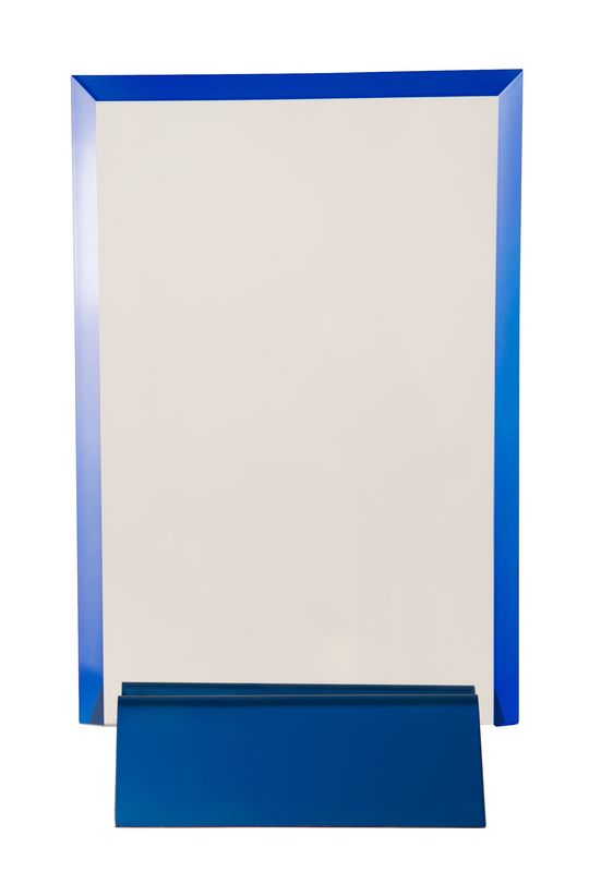 Glass Metallic Blue Base Glass Award 185mm