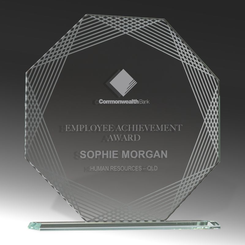 Mirror Edge Glass Octagon Glass Award 170mm