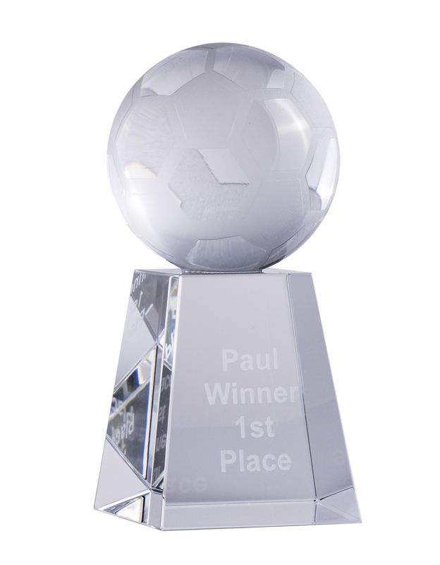 Football Crystal Trophy 138mm