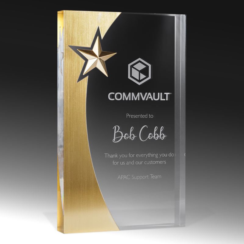 Acrylic Rectangle Acrylic Award 200mm
