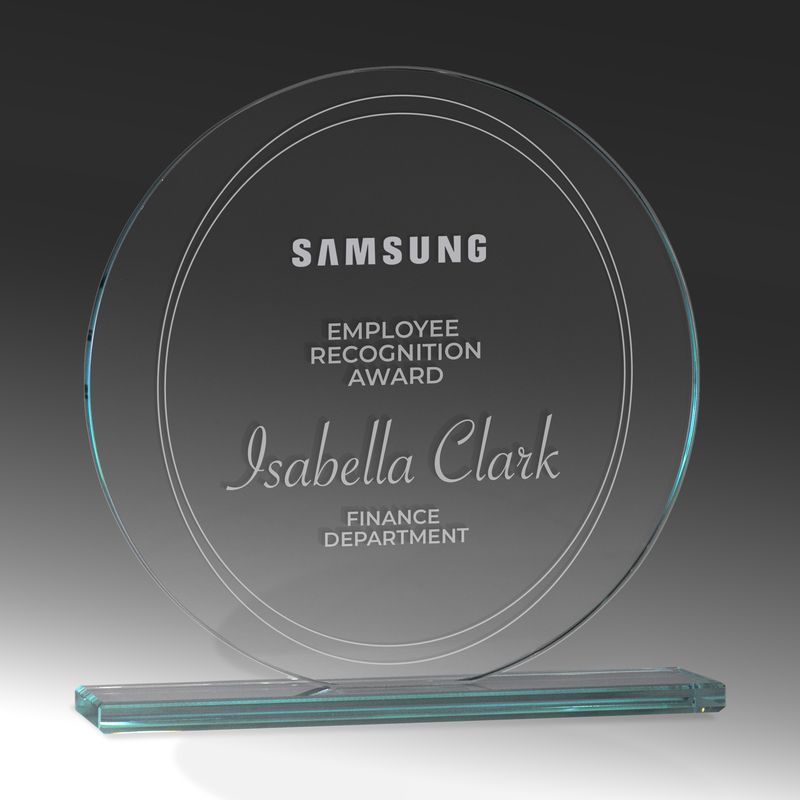 Jade Glass Circle Glass Award 110mm